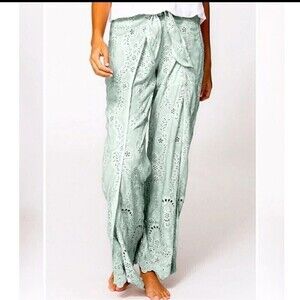 Young Fabulous & Broke YFB Tie Front Eyelet Wrap Gypsy Pants